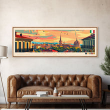 Carregar imagem no visualizador da galeria, Bologna Italy Wall Art, Panoramic Travel Poster, Panoramic Framed Canvas Print, City Wall Art, Wall Hanging Home Decor, Travel Art