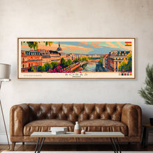 Load image into Gallery viewer, Borås Sweden Travel Art, City Art, Framed Canvas Print or Metal Wall Art, Europe Travel Poster, Panoramic Wall Art, Extra Wide Wall Art