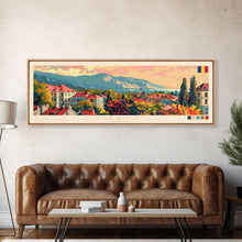 Load image into Gallery viewer, Braila Romania Travel Art, City Art, Framed Canvas Print or Metal Wall Art, Europe Travel Poster, Panoramic Wall Art, Extra Wide Wall Art