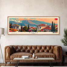 Load image into Gallery viewer, Bursa Turkey Travel Print Wall Art, Panoramic City Art, Travel Art, Wall Decor, Vacation Gift, Framed Canvas Print Or Metal Art