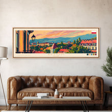 Carregar imagem no visualizador da galeria, Bytom Poland Panoramic Travel Poster, Framed Canvas Print or Metal Wall Art, Travel Art, Home Decor, Panoramic Painting, Midcentury Art