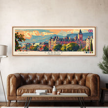 Carregar imagem no visualizador da galeria, Cardiff United Kingdom Travel Art, City Art, Framed Canvas Print or Metal Wall Art, Europe Travel Poster, Panoramic Wall Art, Extra Wide Wall Art