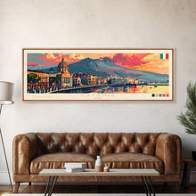 Cargar imagen en el visor de la galería, Catania Italy Travel Print Wall Art, Panoramic City Art, Travel Art, Wall Decor, Vacation Gift, Framed Canvas Print Or Metal Art