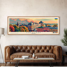 Cargar imagen en el visor de la galería, Cherkasy Ukraine Travel Art, City Art, Framed Canvas Print or Metal Wall Art, Europe Travel Poster, Panoramic Wall Art, Extra Wide Wall Art