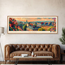 Load image into Gallery viewer, Derby United Kingdom Travel Print Wall Art, Panoramic City Art, Travel Art, Wall Decor, Vacation Gift, Framed Canvas Print Or Metal Art
