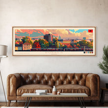 Load image into Gallery viewer, Durres Albania Travel Print Wall Art, Panoramic City Art, Travel Art, Wall Decor, Vacation Gift, Framed Canvas Print Or Metal Art