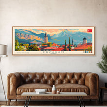 Load image into Gallery viewer, Erzurum Turkey Travel Print Wall Art, Panoramic City Art, Travel Art, Wall Decor, Vacation Gift, Framed Canvas Print Or Metal Art