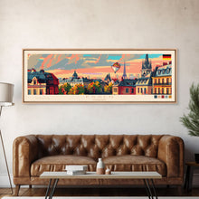 Load image into Gallery viewer, Essen Germany Travel Print Wall Art, Panoramic City Art, Travel Art, Wall Decor, Vacation Gift, Framed Canvas Print Or Metal Art