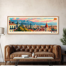 Carregar imagem no visualizador da galeria, Fuenlabrada Spain Wall Art, Panoramic Travel Poster, Panoramic Framed Canvas Print, City Wall Art, Wall Hanging Home Decor, Travel Art