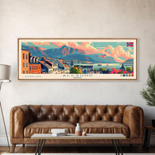 Carregar imagem no visualizador da galeria, Ålesund Norway Wall Art, Panoramic Travel Poster, Panoramic Framed Canvas Print, City Wall Art, Wall Hanging Home Decor, Travel Art