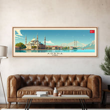 Carregar imagem no visualizador da galeria, Adana Turkey Travel Art, City Art, Framed Canvas Print or Metal Wall Art, Europe Travel Poster, Panoramic Wall Art, Extra Wide Wall Art