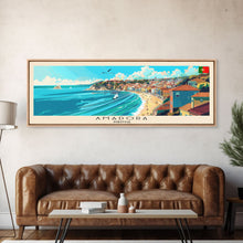 Load image into Gallery viewer, Amadora Portugal Travel Print Wall Art, Panoramic City Art, Travel Art, Wall Decor, Vacation Gift, Framed Canvas Print Or Metal Art