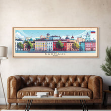 Load image into Gallery viewer, Barnaul Russia Wall Art, Panoramic Travel Poster, Panoramic Framed Canvas Print, City Wall Art, Wall Hanging Home Decor, Travel Art