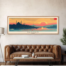 Load image into Gallery viewer, Batman TurkeyPanoramic Travel Poster, Framed Canvas Print or Metal Wall Art, Travel Art, Home Decor, Panoramic Painting, Midcentury Art