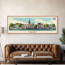 Load image into Gallery viewer, Bremen Germany Wall Art, Panoramic Travel Poster, Panoramic Framed Canvas Print, City Wall Art, Wall Hanging Home Decor, Travel Art