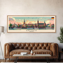 Load image into Gallery viewer, Brescia Italy Travel Print Wall Art, Panoramic City Art, Travel Art, Wall Decor, Vacation Gift, Framed Canvas Print Or Metal Art