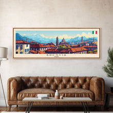 Load image into Gallery viewer, Braila Romania Travel Art, City Art, Framed Canvas Print or Metal Wall Art, Europe Travel Poster, Panoramic Wall Art, Extra Wide Wall Art