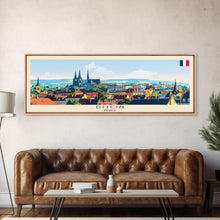 Load image into Gallery viewer, Dijon France Travel Art, City Art, Framed Canvas Print or Metal Wall Art, Europe Travel Poster, Panoramic Wall Art, Extra Wide Wall Art
