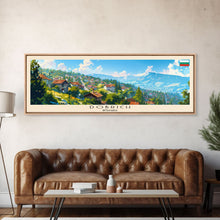 Load image into Gallery viewer, Dobrich Bulgaria Travel Art, City Art, Framed Canvas Print or Metal Wall Art, Europe Travel Poster, Panoramic Wall Art, Extra Wide Wall Art