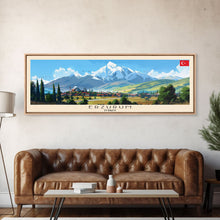 Load image into Gallery viewer, Erzurum Turkey Travel Print Wall Art, Panoramic City Art, Travel Art, Wall Decor, Vacation Gift, Framed Canvas Print Or Metal Art