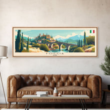 Cargar imagen en el visor de la galería, Foggia Italy Wall Art, Panoramic Travel Poster, Panoramic Framed Canvas Print, City Wall Art, Wall Hanging Home Decor, Travel Art