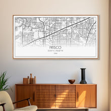Load image into Gallery viewer, Frisco City Map, Texas Map, Map Art, Minimalist Art, Wall Art, Canvas Art, Black And White Art, College Student Gift, Man Cave Décor, Prints