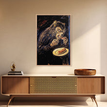 Carregar imagem no visualizador da galeria, Abstract Halloween Art of a Werewolf Howling at the Moon, Capturing the Spirit of the Spooky Season in Bold, Colorful Strokes