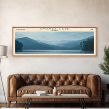 Load image into Gallery viewer, Amanka Lake Panoramic Framed Canvas Print, Lake House Art, Rustic Decor, Travel Poster, Scenic Artwork, Home Decoration