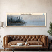 Carregar imagem no visualizador da galeria, Aylmer Lake Panoramic Framed Canvas Print, Lake House Decor, Rustic Art, Travel Poster, Scenic View, Home Decoration