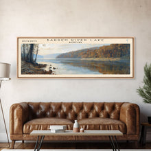 Load image into Gallery viewer, Barren River Lake Kentucky Framed Canvas Print, Panoramic Lake House Decor, Scenic View, Travel Poster, Rustic Art, Nature Scene