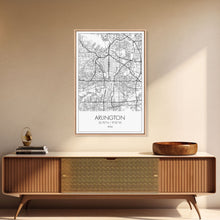 Cargar imagen en el visor de la galería, Arlington Street Map, Texas Map, City Art, Travel Map, Home Office Art, Family Gift, Modern Art, Wall Art, Canvas Print, Canvas Wall Art
