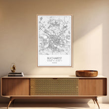 Carregar imagem no visualizador da galeria, Bucharest Street Map, Romania Map, City Map Art, Modern Art, Wall Art, Canvas Print, Canvas Wall Art, Adventure Wall Art, Vacation Gift