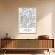 Carregar imagem no visualizador da galeria, Budapest Street Map, Hungary Map, City Map Art, Modern Art, Wall Art, Canvas Print, Canvas Wall Art, Bedroom Art, New Home Gift, Travel Art