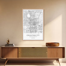 Load image into Gallery viewer, Oklahoma City Street Map, Oklahoma Map, City Map Art, Modern Art, Wall Art, Canvas Print, Bedroom Prints, Anniversary Gift, Travel Wall Art