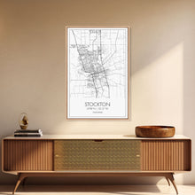 Load image into Gallery viewer, Stockton Street Map, California Map, City Map Print, Modern Wall Art, Wall Art, Canvas Print, Boyfriend Gift, Travel Wall Décor, Art Print