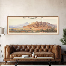 Carregar imagem no visualizador da galeria, Ait Benhaddou Travel Poster Print, Framed Canvas Wall Art, Metal Wall Art, Morocco art, Gift For Him, Travel Wall Art, Travel Lover Gift