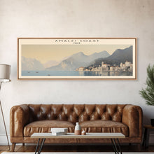 Load image into Gallery viewer, Amalfi Coast COUNTRY Travel Poster Print, Framed Canvas Print, Italy Travel Art, Wood Framed Art, Wall Hanging, Home Decor