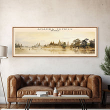 Load image into Gallery viewer, Ananda Temple Travel Poster Print, Framed Canvas Wall Art, Metal Wall Art, Myanmar art, Gift For Him, Travel Wall Art, Travel Lover Gift