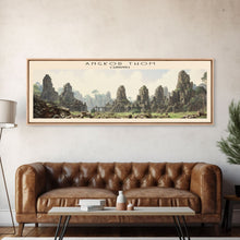 Load image into Gallery viewer, Angkor Thom Framed Canvas Print Travel Poster | Wall Art | Home Decor | Gift For Travel Lover | Wall Hanging | Original Art