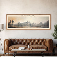 Load image into Gallery viewer, Angkor Wat Cambodia | Framed Travel Poster Canvas Print | Trendy Wall Art | Watercolor Painting | Living Room Art | Unique Art