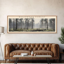 Load image into Gallery viewer, Bialowieza Forest Travel Poster Print, Framed Canvas Wall Art, Metal Wall Art, COUNTRY art, Gift For Him, Travel Wall Art, Travel Lover Gift