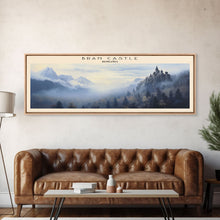 Load image into Gallery viewer, Bran Castle Travel Poster Print, Framed Canvas Wall Art, Metal Wall Art, COUNTRY art, Gift For Him, Travel Wall Art, Travel Lover Gift