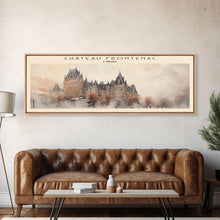 Cargar imagen en el visor de la galería, Château Frontenac COUNTRY Travel Poster Print, Framed Canvas Print, COUNTRY Travel Art, Wood Framed Art, Wall Hanging, Home Decor