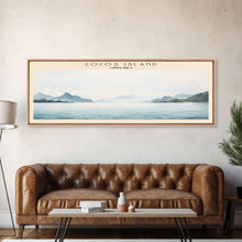 Cargar imagen en el visor de la galería, Cocos Island COUNTRY | Framed Travel Poster Canvas Print | Trendy Wall Art | Watercolor Painting | Living Room Art | Unique Art