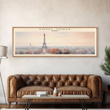 Load image into Gallery viewer, Eiffel Tower Travel Poster Print, Framed Canvas Print, COUNTRY Travel Art, Wood Framed Art, Wall Hanging, Home Decor