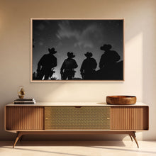 Load image into Gallery viewer, Cowboy Prints Framed Wall Art, Western Decor, Farmhouse Decor, Cowboy Photography, Gloss Metal Wall Art, Wood Framed Rustic Decor