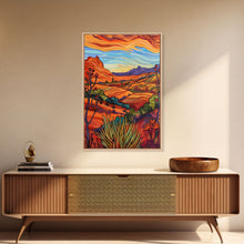 Carregar imagem no visualizador da galeria, Framed Canvas Print, Serene Desert Landscape with Rolling Hills, Beautiful Wall Art for Living Room or Bedroom Decor