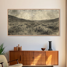 Carregar imagem no visualizador da galeria, Expansive Desert Landscape with Rolling Hills Framed Canvas Print for Farmhouse Bedroom Wall Art Rustic Home Decoration, Scenic Nature Scene