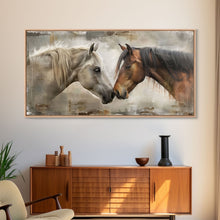 Load image into Gallery viewer, Cowboy Riding in Desert Landscape, Framed Canvas Print for Rustic Living Room Decor, Western Art for Home and Bedroom Decoration