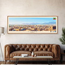 Carregar imagem no visualizador da galeria, Ad-Dawhah, Qatar Panoramic Travel Poster Canvas Print, Ad-Dawhah, Qatar Painting, Qatar Art, Ad-Dawhah Travel Art, Guest Room Painting